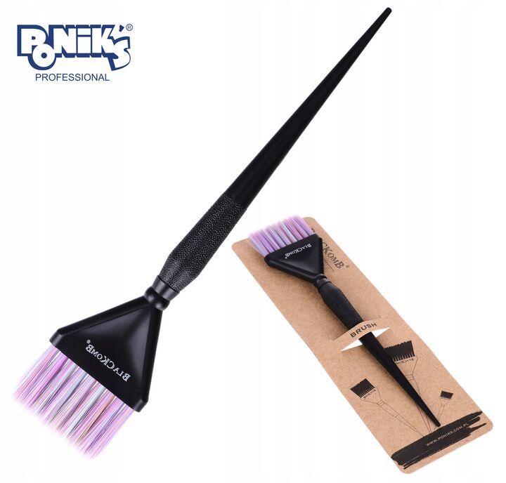 PONIKS Pędzelek do farbowania wielokolorowy wąski 4.5cm