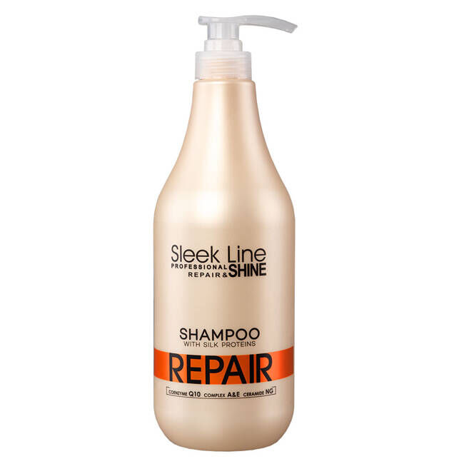 Stapiz Sleek Line Repair Shampoo - Szampon z jedwabiem do włosów zniszczonych, 1000ml